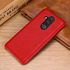 Soft Luxury Leather Snap On Case Cover S04 for Huawei Mate 20 Lite Red