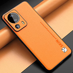 Soft Luxury Leather Snap On Case Cover S04 for Xiaomi Civi 2 5G Orange