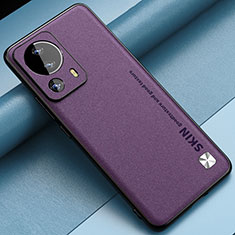 Soft Luxury Leather Snap On Case Cover S04 for Xiaomi Civi 2 5G Purple