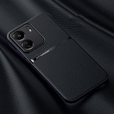 Soft Luxury Leather Snap On Case Cover S04 for Xiaomi Poco C65 Black