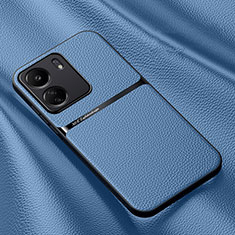 Soft Luxury Leather Snap On Case Cover S04 for Xiaomi Poco C65 Sky Blue