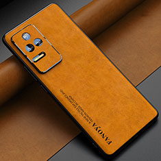 Soft Luxury Leather Snap On Case Cover S04 for Xiaomi Redmi K50 5G Orange