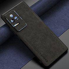 Soft Luxury Leather Snap On Case Cover S04 for Xiaomi Redmi K50 Pro 5G Black