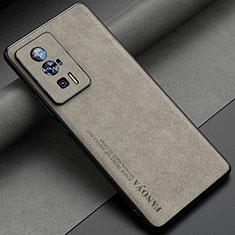 Soft Luxury Leather Snap On Case Cover S04 for Xiaomi Redmi K60 Pro 5G Gray