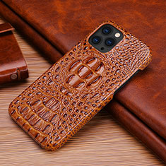 Soft Luxury Leather Snap On Case Cover S05 for Apple iPhone 13 Pro Brown