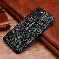 Soft Luxury Leather Snap On Case Cover S05 for Apple iPhone 14 Pro Max Black