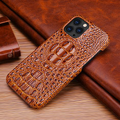 Soft Luxury Leather Snap On Case Cover S05 for Apple iPhone 15 Pro Brown