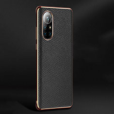 Soft Luxury Leather Snap On Case Cover S05 for Huawei Nova 8 Pro 5G Black