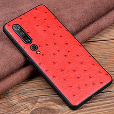 Soft Luxury Leather Snap On Case Cover S05 for Xiaomi Mi 10 Pro Red