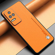 Soft Luxury Leather Snap On Case Cover S05 for Xiaomi Redmi K50 5G Orange