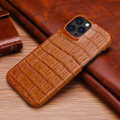 Soft Luxury Leather Snap On Case Cover S06 for Apple iPhone 13 Pro Brown