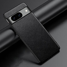 Soft Luxury Leather Snap On Case Cover S06 for Google Pixel 8 5G Black