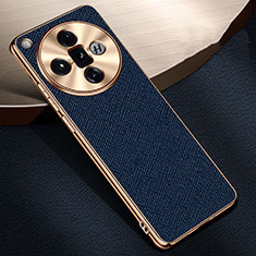 Soft Luxury Leather Snap On Case Cover S06 for Oppo Find X7 5G Blue