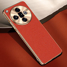 Soft Luxury Leather Snap On Case Cover S06 for Oppo Find X7 5G Red