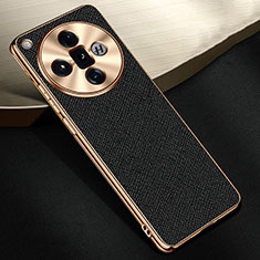 Soft Luxury Leather Snap On Case Cover S06 for Oppo Find X7 Ultra 5G Black