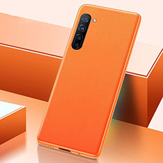 Soft Luxury Leather Snap On Case Cover S06 for Oppo Reno3 Orange