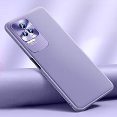 Soft Luxury Leather Snap On Case Cover S06 for Xiaomi Redmi K50 Pro 5G Clove Purple