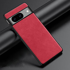 Soft Luxury Leather Snap On Case Cover S07 for Google Pixel 8 5G Red