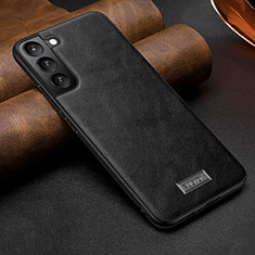 Soft Luxury Leather Snap On Case Cover S07 for Samsung Galaxy S24 Plus 5G Black