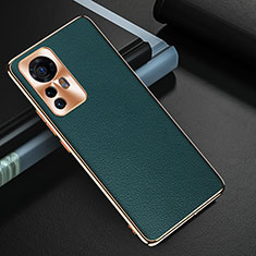 Soft Luxury Leather Snap On Case Cover S07 for Xiaomi Mi 12S Pro 5G Green