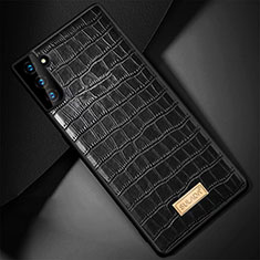 Soft Luxury Leather Snap On Case Cover S08 for Samsung Galaxy S21 Plus 5G Black