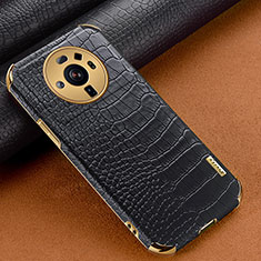 Soft Luxury Leather Snap On Case Cover S08 for Xiaomi Mi 12S Ultra 5G Black