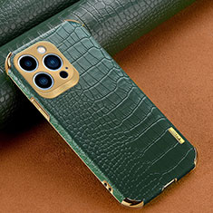 Soft Luxury Leather Snap On Case Cover XD1 for Apple iPhone 13 Pro Green