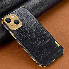 Soft Luxury Leather Snap On Case Cover XD1 for Apple iPhone 15 Black