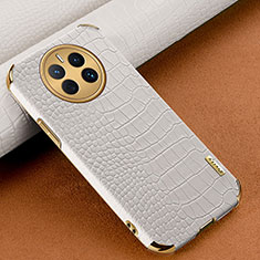 Soft Luxury Leather Snap On Case Cover XD1 for Huawei Mate 50 White