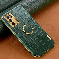 Soft Luxury Leather Snap On Case Cover XD1 for Oppo A16 Green