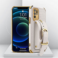 Soft Luxury Leather Snap On Case Cover XD1 for Oppo Reno5 Z 5G White