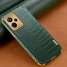Soft Luxury Leather Snap On Case Cover XD1 for Realme 9i 5G Green