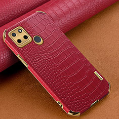 Soft Luxury Leather Snap On Case Cover XD1 for Realme C21Y Red