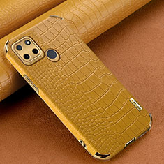 Soft Luxury Leather Snap On Case Cover XD1 for Realme C21Y Yellow