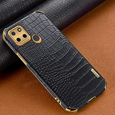 Soft Luxury Leather Snap On Case Cover XD1 for Realme C25Y Black