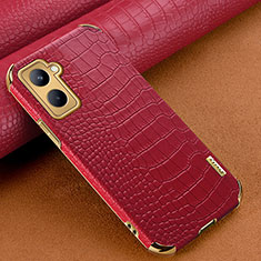 Soft Luxury Leather Snap On Case Cover XD1 for Realme C33 Red