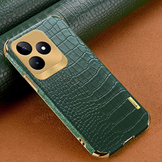 Soft Luxury Leather Snap On Case Cover XD1 for Realme C51 Green