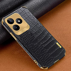 Soft Luxury Leather Snap On Case Cover XD1 for Realme Narzo N53 Black