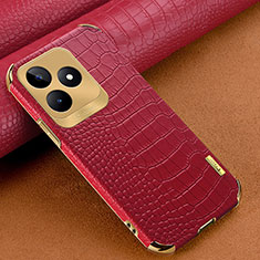 Soft Luxury Leather Snap On Case Cover XD1 for Realme Narzo N53 Red