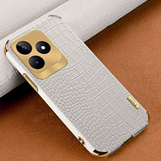 Soft Luxury Leather Snap On Case Cover XD1 for Realme Narzo N53 White