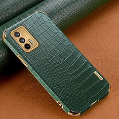 Soft Luxury Leather Snap On Case Cover XD1 for Realme Q3 Pro 5G Green