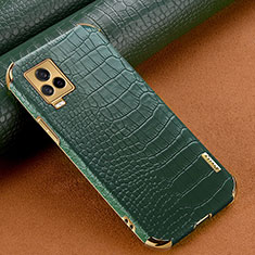 Soft Luxury Leather Snap On Case Cover XD1 for Vivo iQOO 7 5G Green