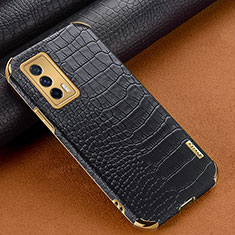 Soft Luxury Leather Snap On Case Cover XD1 for Vivo iQOO Neo5 5G Black