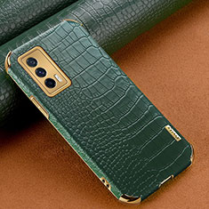 Soft Luxury Leather Snap On Case Cover XD1 for Vivo iQOO Neo5 5G Green