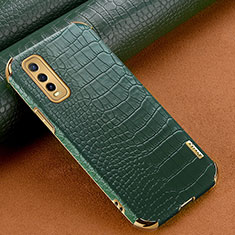 Soft Luxury Leather Snap On Case Cover XD1 for Vivo iQOO U1 Green