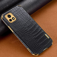 Soft Luxury Leather Snap On Case Cover XD1 for Vivo iQOO U3x 5G Black