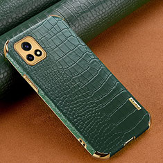 Soft Luxury Leather Snap On Case Cover XD1 for Vivo iQOO U3x 5G Green