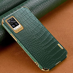 Soft Luxury Leather Snap On Case Cover XD1 for Vivo V20 (2021) Green