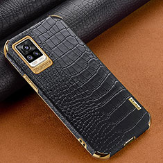 Soft Luxury Leather Snap On Case Cover XD1 for Vivo V20 Black