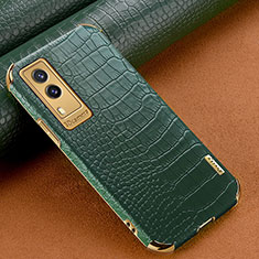 Soft Luxury Leather Snap On Case Cover XD1 for Vivo V21e 5G Green